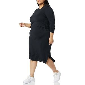 Aware Women's Jersey Ruched Dress (Available In Plus Size) 3X-Large Black